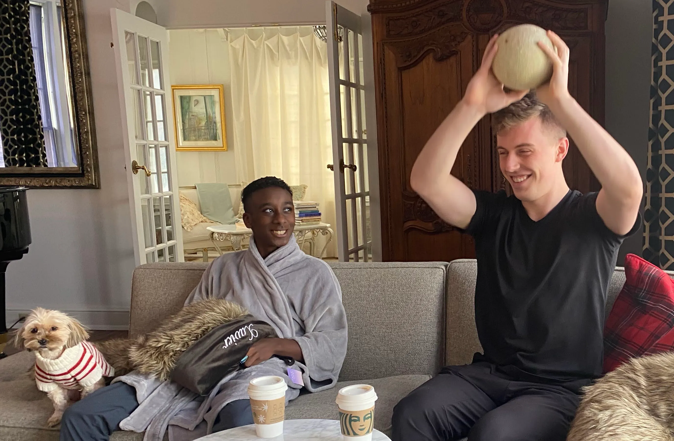 Kincaid raising a melon